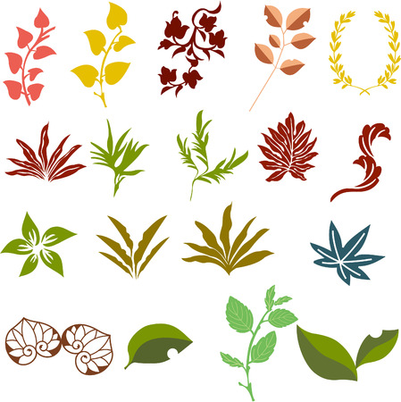 leaves illustration for design materialのイラスト素材