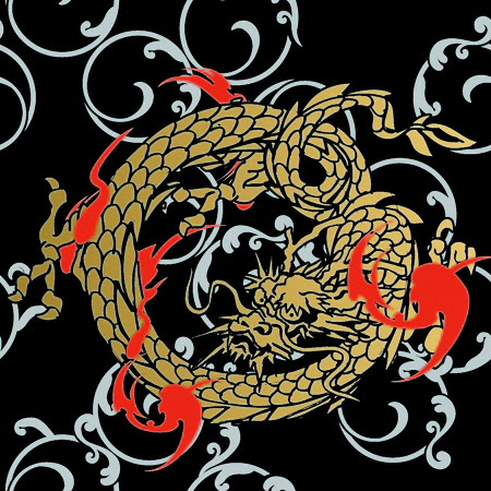 Japanese  skull illustration for design materialのイラスト素材