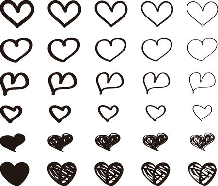Hart shape-for design materialのイラスト素材