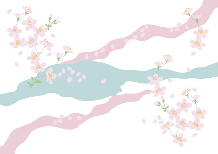 Japanese cherry blossom.のイラスト素材