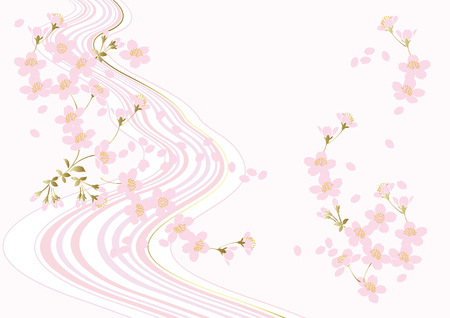 Japanese cherry blossom.のイラスト素材