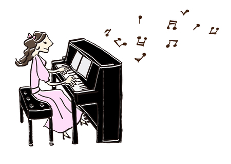 musician pianoのイラスト素材
