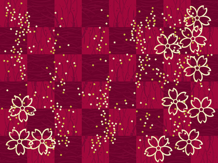 Gorgeous Japanese pattern. Grid pattern, vector illustration.のイラスト素材
