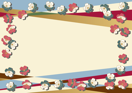 Cherry blossoms wallpaper materialのイラスト素材