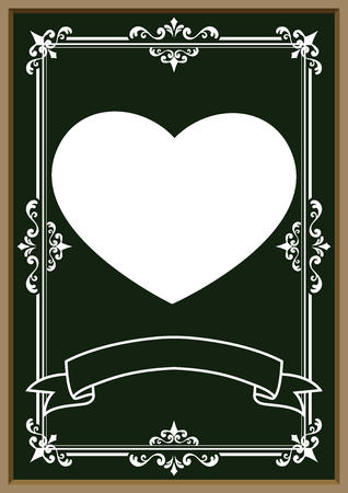 Collection of the frame design. The background material. Collection of wallpapers. Image of blackboard. Blackboard frame material. Welcome board frame. Frame design for signs.のイラスト素材