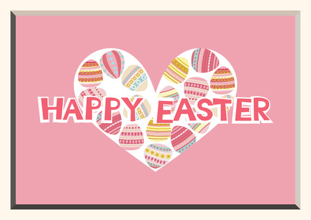 Easter design material. Illustration of eggs. Season clip art.のイラスト素材