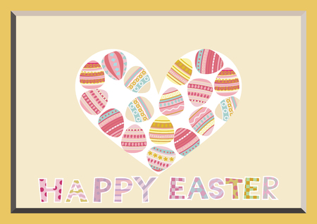 Easter design material. Illustration of eggs. Season clip art.のイラスト素材