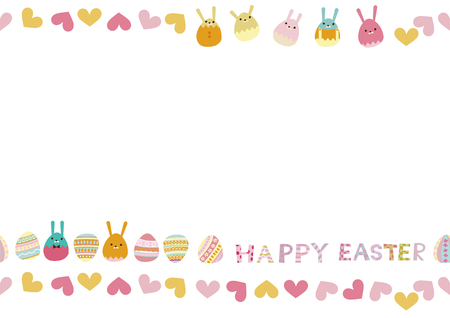Easter design material. Illustration of eggs. Season clip art.のイラスト素材