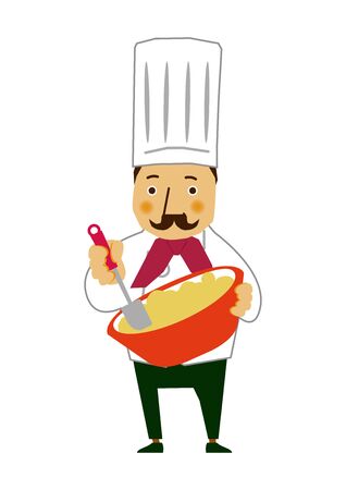 An illustration of the Chef. vector of the Chef. Character Design. A clip art of a worker.のイラスト素材