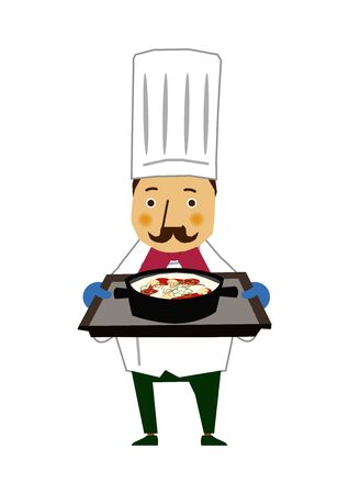 An illustration of the Chef. vector of the Chef. Character Design. A clip art of a worker.のイラスト素材