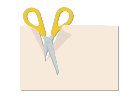 Stationery clip art. Image illustration of scissors.のイラスト素材