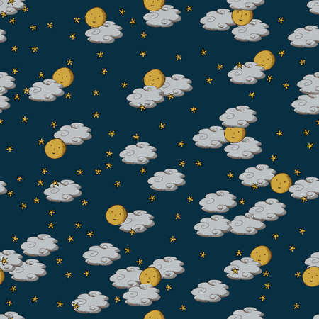 Seamless pattern of seashells.
Fabric design. Seamless wallpaper artwork.のイラスト素材