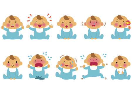 Baby Illustration Set "Newborn baby".
Illustration material of a person.のイラスト素材