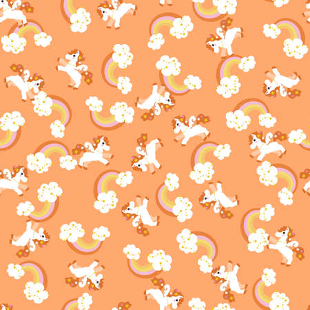 Pegasus pattern.
Seamless pattern. Material for wallpaper and wrapping paper. Textile design.のイラスト素材