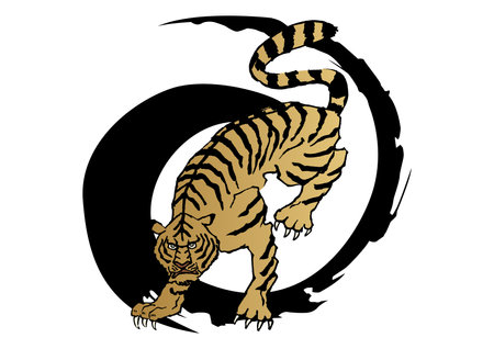 Crane and Turtle Icon.
New Year's illustration.
Symbol of health and longevity.のイラスト素材