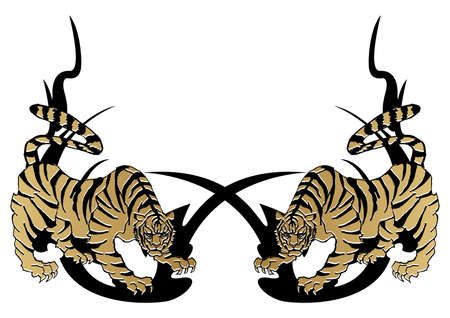 An Illustration of Japanese pattern â€œtigerâ€.
A Zodiac clip art. For embroidery and...