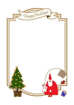 The material of the frame.
A frame design for Christmas day.
Greeting card template.のイラスト素材