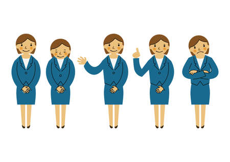 Illustration set of businesswomen.
Clip art of businessmen over white background.のイラスト素材