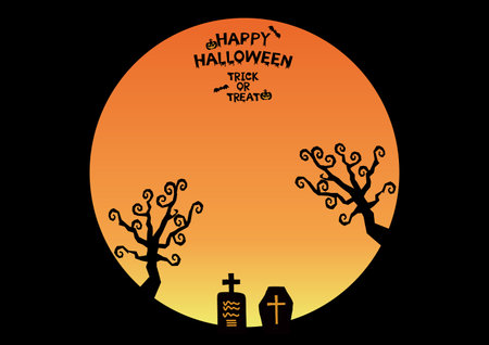 Illustration material. Halloween frame.のイラスト素材