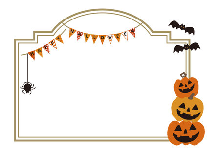 Illustration material. Halloween frame.のイラスト素材