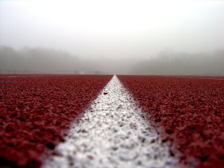 White line on red  track #2の写真素材