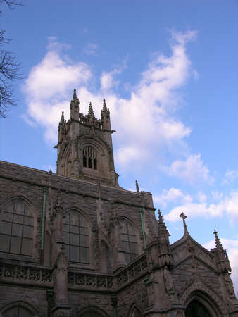 Church and blue skiesの写真素材