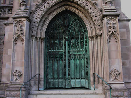 Church entrance closeupの写真素材