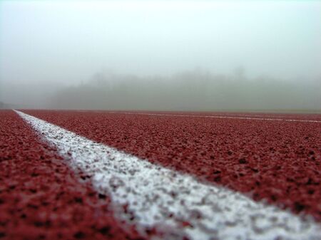 White lines on red.の写真素材