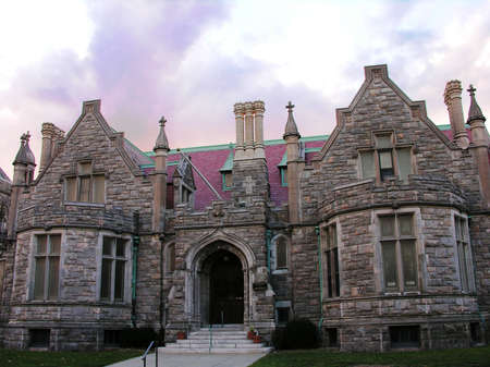 Front view of church building.の写真素材