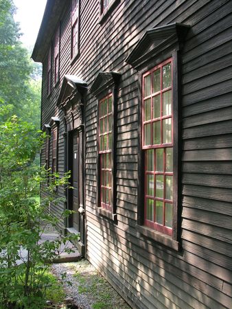  Angle view of Colonial home.の写真素材