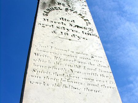 Gravestone in New Englandの写真素材