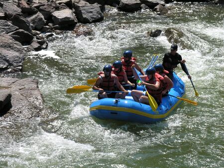 White water rafting in Colorado.の写真素材
