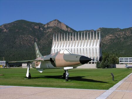 An old retired fighter jet.の写真素材