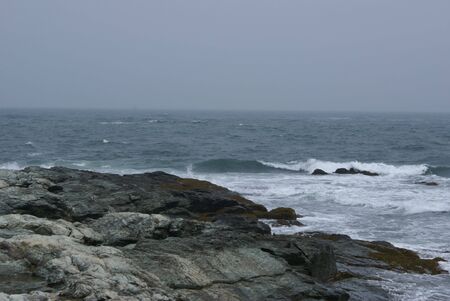 Dark sky on a beach.の写真素材