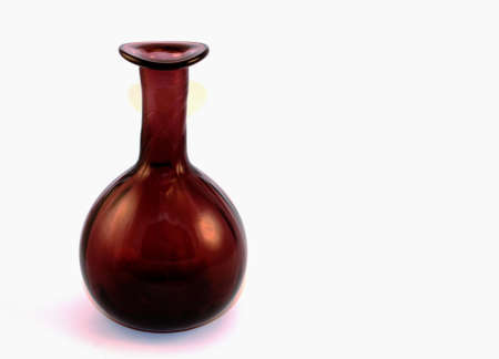Red handblown glassware.の写真素材
