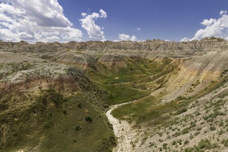Painted Hills of the Badlands South Dakotaの写真素材