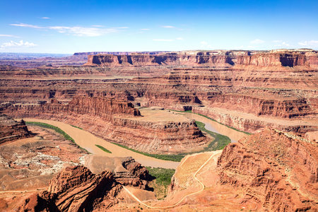 Horseshoe Bend in Canyonlands National Park, Utah, USAの写真素材