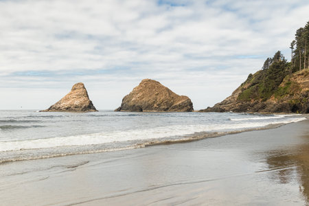 Coastline at Cannon Beach in Big Sur, California, USAの写真素材