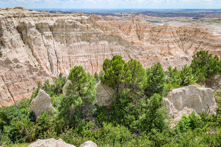 The Badlands National Park is a national park in South Dakota, United States.の写真素材