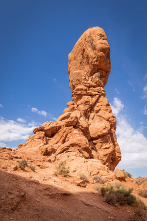 Rock formation in Arches National Park, Utah, United States.の写真素材