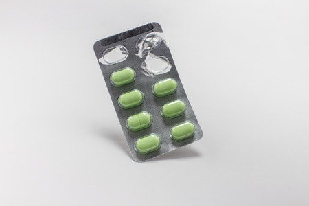 A pill on the packageの写真素材