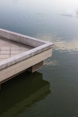 The bang lonely fill on water waveの写真素材