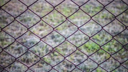 a barb and net on groundの写真素材