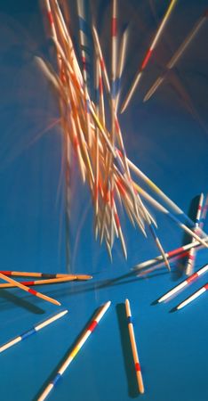 Falling pick-up sticks                             の写真素材