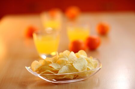 Potato chips for snackの写真素材