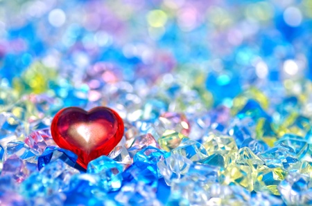 Heart on crystalの写真素材