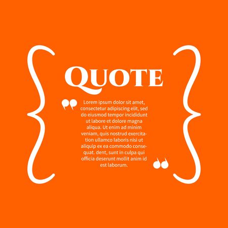 Vector quote boxes with text isolated. Commas, message, blank, template, bubble, form  Brackets quotation marksのイラスト素材