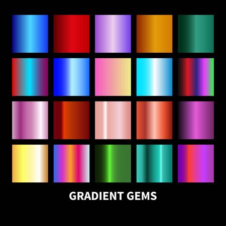 Set gradients gems. Jewelry backgrounds. Vector illustrationのイラスト素材