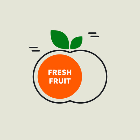 Logo, icon fresh fruitのイラスト素材