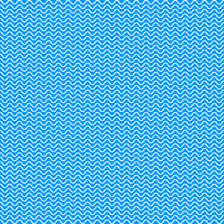 Blue and white seamless wavy pattern. Abstract sea background. Vector illustration.のイラスト素材